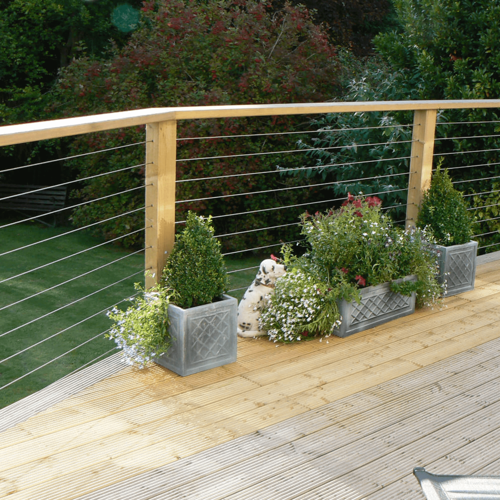 Straight into Wood Balustrade Cable